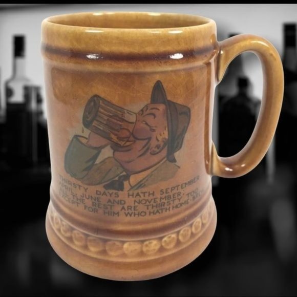 Lord Nelson Pottery Mug  "Thirsty Days"  Golden Brown  8-71 - Picture 1 of 7